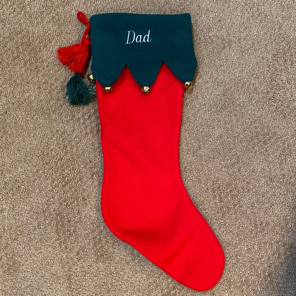Lands’ End Fleece Christmas Stocking for “Dad”